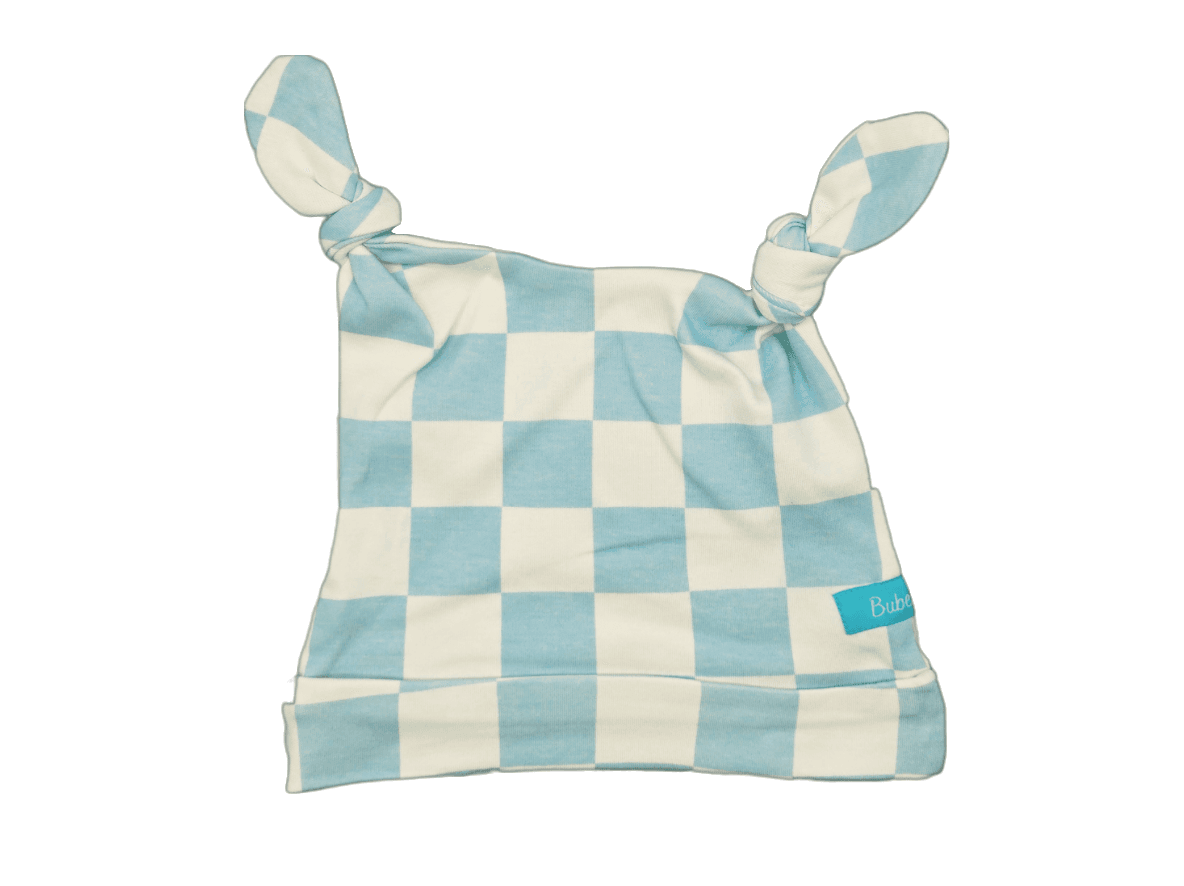 Blue Checks Double Knotted Adjustable Hat image 0