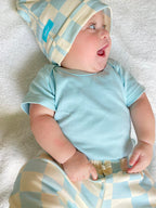 Blue Checks Double Knotted Adjustable Hat