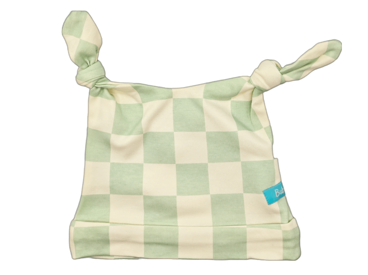 Sage Checks Double Knotted Adjustable Hat image 0