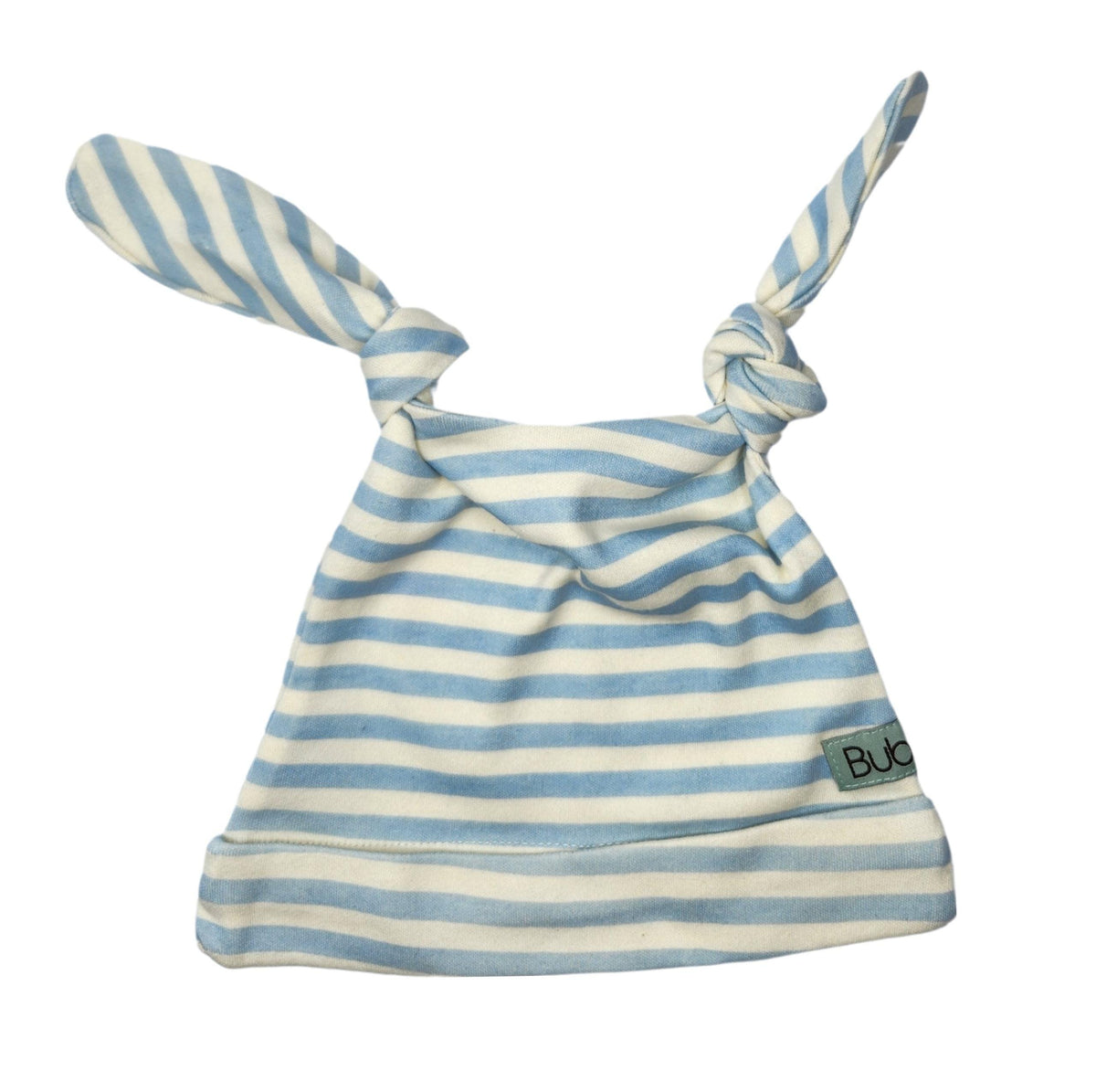 Blue Stripes Double Knotted Baby Hat image 0