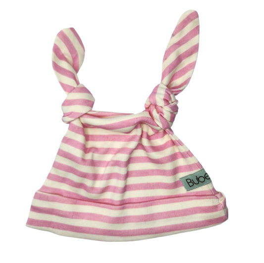 Pink Stripes Double Knotted Hat