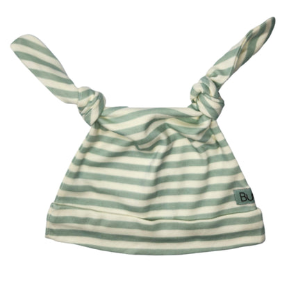 Sage Stripes Double Knotted Hat