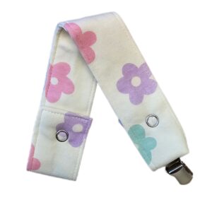 Retro Daisies Pacifier Clip