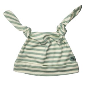 Sage Stripes Double Knotted Hat