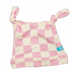 Pink Checks Double Knotted Adjustable Hat